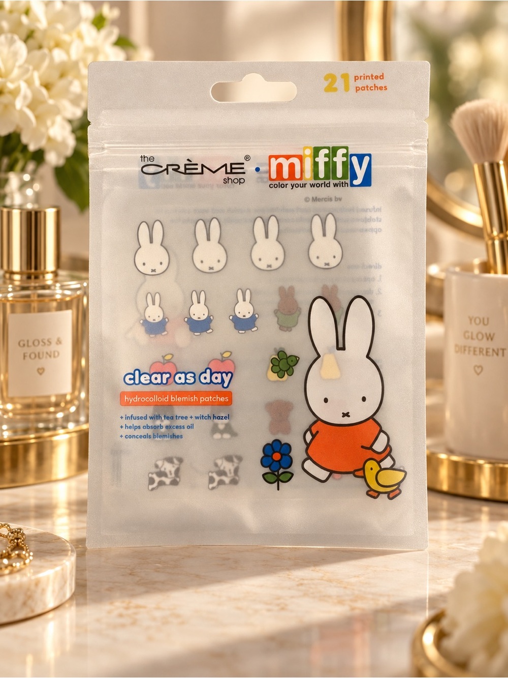 The Crème Shop x Miffy Clear As Day Hydrocolloid Blemish Patches 21 Ct